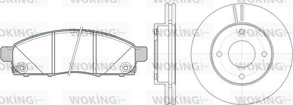 Woking 815343.00 - Комплект гальм, дисковий гальмівний механізм autozip.com.ua