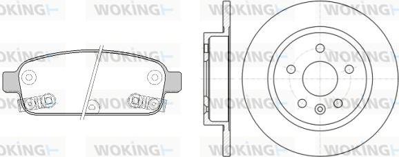 Woking 815323.00 - Комплект гальм, дисковий гальмівний механізм autozip.com.ua