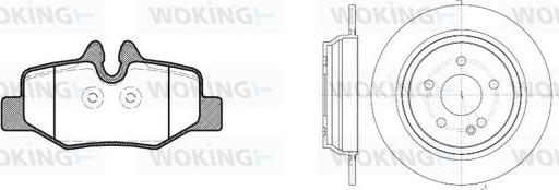 Woking 810103.00 - Комплект гальм, дисковий гальмівний механізм autozip.com.ua