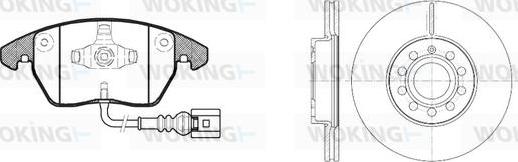 Woking 811303.00 - Комплект гальм, дисковий гальмівний механізм autozip.com.ua