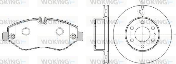 Woking 813453.02 - Комплект гальм, дисковий гальмівний механізм autozip.com.ua