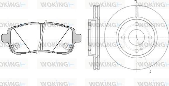 Woking 813813.00 - Комплект гальм, дисковий гальмівний механізм autozip.com.ua