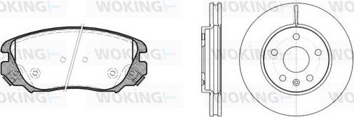 Woking 812853.00 - Комплект гальм, дисковий гальмівний механізм autozip.com.ua