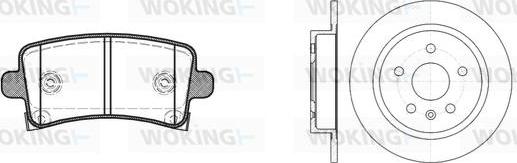 Woking 812883.00 - Комплект гальм, дисковий гальмівний механізм autozip.com.ua