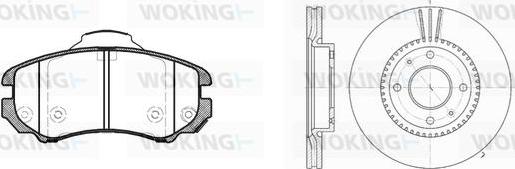 Woking 88533.01 - Комплект гальм, дисковий гальмівний механізм autozip.com.ua