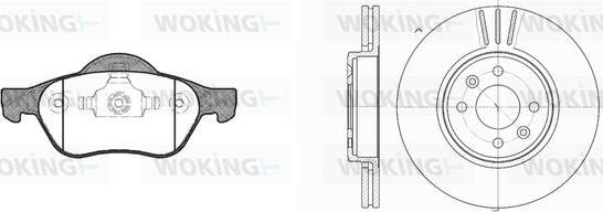 Woking 88623.01 - Комплект гальм, дисковий гальмівний механізм autozip.com.ua