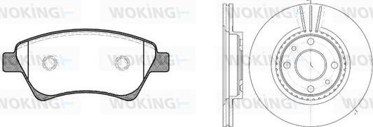 Woking 88763.01 - Комплект гальм, дисковий гальмівний механізм autozip.com.ua