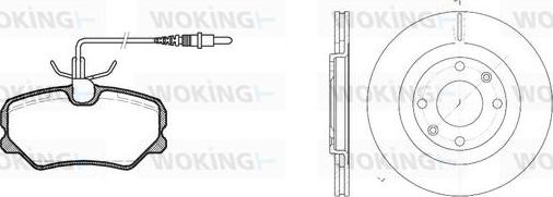 Woking 83623.00 - Комплект гальм, дисковий гальмівний механізм autozip.com.ua