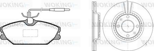 Woking 83083.00 - Комплект гальм, дисковий гальмівний механізм autozip.com.ua