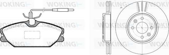 Woking 83083.03 - Комплект гальм, дисковий гальмівний механізм autozip.com.ua