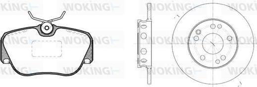 Woking 83843.00 - Комплект гальм, дисковий гальмівний механізм autozip.com.ua