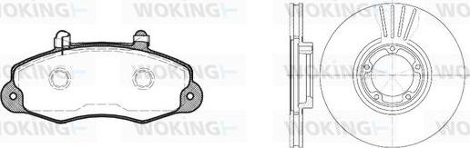 Woking 82913.01 - Комплект гальм, дисковий гальмівний механізм autozip.com.ua