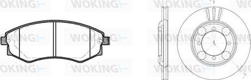 Woking 82183.00 - Комплект гальм, дисковий гальмівний механізм autozip.com.ua