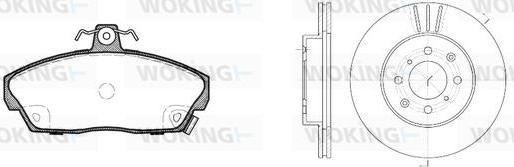 Woking 82373.01 - Комплект гальм, дисковий гальмівний механізм autozip.com.ua