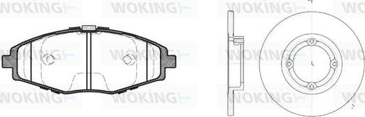 Woking 87963.00 - Комплект гальм, дисковий гальмівний механізм autozip.com.ua