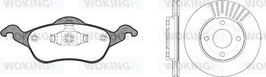Woking 87913.00 - Комплект гальм, дисковий гальмівний механізм autozip.com.ua