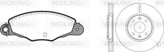 Woking 87593.00 - Комплект гальм, дисковий гальмівний механізм autozip.com.ua