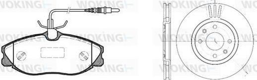 Woking 87043.00 - Комплект гальм, дисковий гальмівний механізм autozip.com.ua