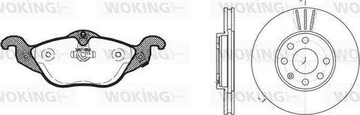 Woking 87843.00 - Комплект гальм, дисковий гальмівний механізм autozip.com.ua