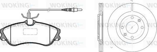 Woking 87343.00 - Комплект гальм, дисковий гальмівний механізм autozip.com.ua