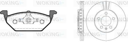 Woking 87333.07 - Комплект гальм, дисковий гальмівний механізм autozip.com.ua