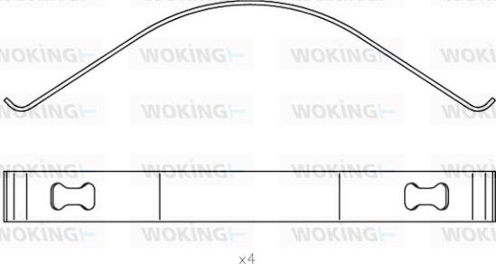 Woking ACA8551.00 - Комплектуючі, колодки дискового гальма autozip.com.ua