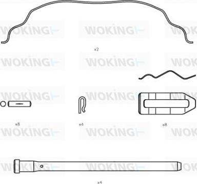 Woking ACA8504.00 - Комплектуючі, колодки дискового гальма autozip.com.ua