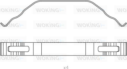 Woking ACA8508.00 - Комплектуючі, колодки дискового гальма autozip.com.ua