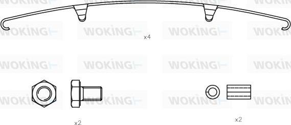 Woking ACA8502.00 - Комплектуючі, колодки дискового гальма autozip.com.ua