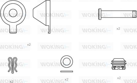 Woking ACA8519.00 - Комплектуючі, колодки дискового гальма autozip.com.ua