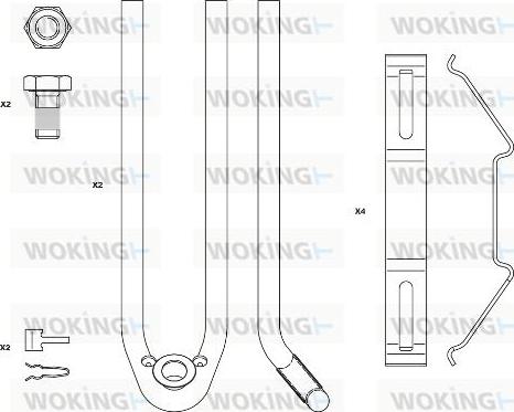 Woking ACA8536.00 - Комплектуючі, колодки дискового гальма autozip.com.ua