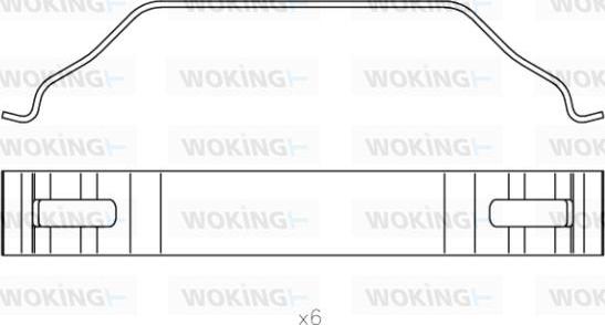 Woking ACA8528.00 - Комплектуючі, колодки дискового гальма autozip.com.ua
