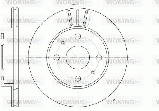 Woking D6954.10 - Гальмівний диск autozip.com.ua