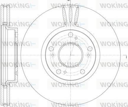 Woking D6985.10 - Гальмівний диск autozip.com.ua