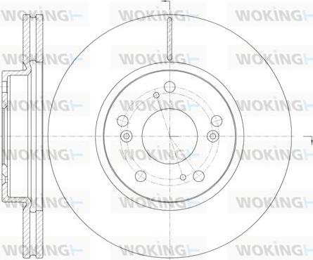 Woking D6986.10 - Гальмівний диск autozip.com.ua