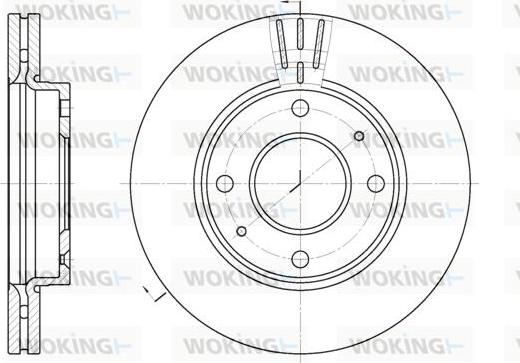 Woking D6987.10 - Гальмівний диск autozip.com.ua