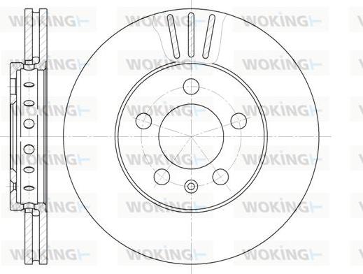 Woking D6545.10 - Гальмівний диск autozip.com.ua