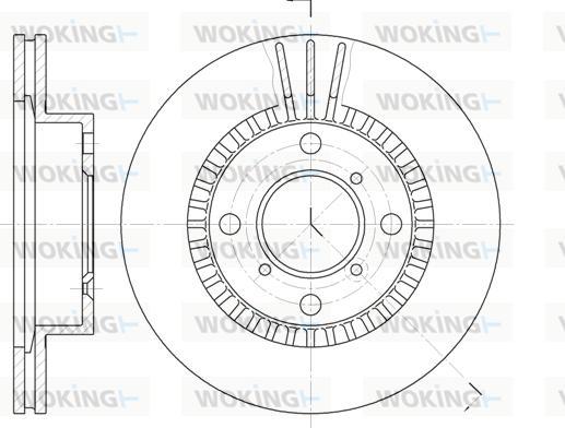 Woking D6553.10 - Гальмівний диск autozip.com.ua