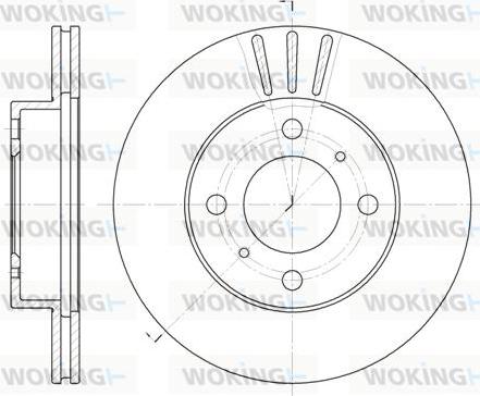 Woking D6557.10 - Гальмівний диск autozip.com.ua