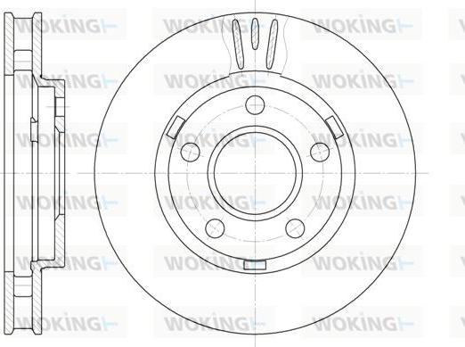 Woking D6581.10 - Гальмівний диск autozip.com.ua