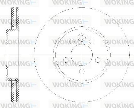 Woking D6614.10 - Гальмівний диск autozip.com.ua