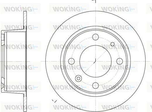 Woking D6021.00 - Гальмівний диск autozip.com.ua