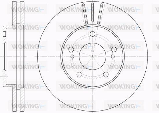 Woking D61935.10 - Гальмівний диск autozip.com.ua