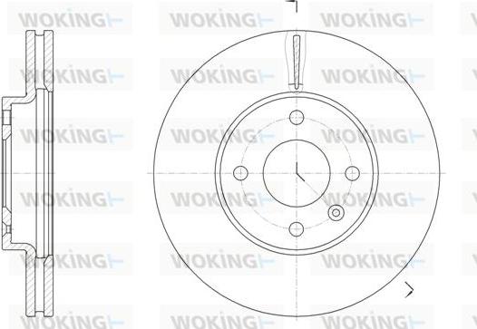 Woking D61456.10 - Гальмівний диск autozip.com.ua