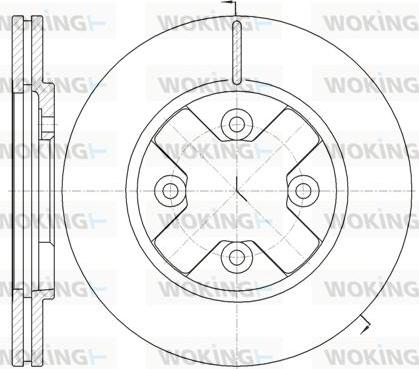 Woking D6145.10 - Гальмівний диск autozip.com.ua