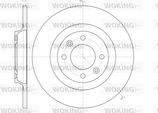 Woking D61457.00 - Гальмівний диск autozip.com.ua