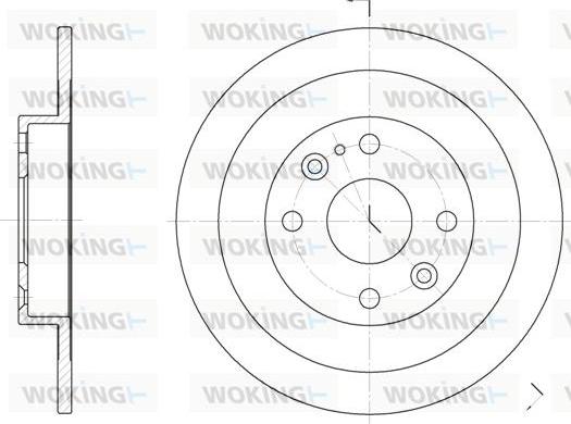 Woking D6148.00 - Гальмівний диск autozip.com.ua