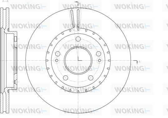 Woking D61434.10 - Гальмівний диск autozip.com.ua