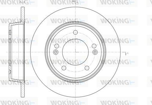 Woking D61435.00 - Гальмівний диск autozip.com.ua