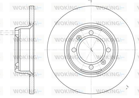 Woking D6142.00 - Гальмівний диск autozip.com.ua